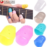 AFALLFOR 4pcs/set Guitar Fingertip Protectors, Non-Slip Solid Color Silicone Finger Guards, Confidence Rubber Thimble DIY Craft Glove Guitar Accessories Ukulele