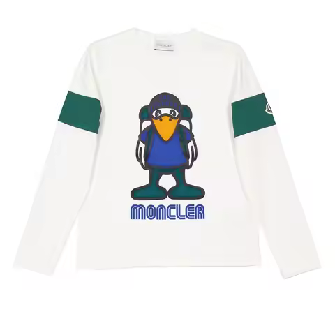 Moncler | Moncler Kids Monduck Cotton T-Shirt, Size 4Y