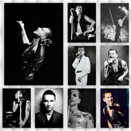 Framed Black White Dave Gahan Vintage Music Singer Actor Star Poster Prints Wall Art Canvas Painting