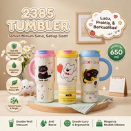 Allneeds TUMBLER 2385 650ML | 650ML Cute Character TUMBLER WITH Large ANTI-Spill HANDLE