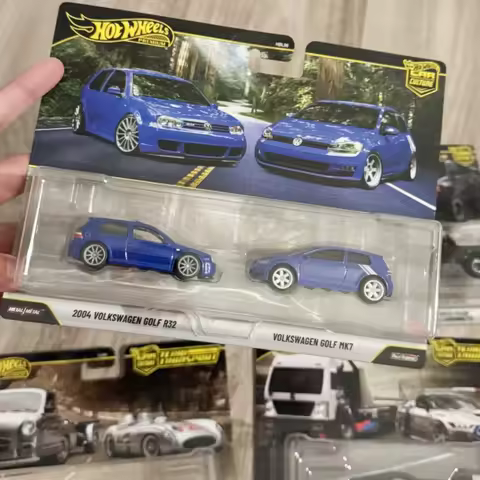 Hot Wheels Premium Car Culture Twin Pack Diecast Car HBL96 Back To The Future Volkswagen Golf Ford C