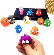 10Pc Soft Squeeze Antistress Toy Pop Out Eyes Doll Novelty Stress Relief Venting Keychain Joking Decompression Funny Squishy Toy