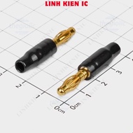 [2 Pieces]- 4mm Male Banana Head, 30mm Long, Linhkien IC Black Wire Connector
