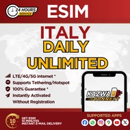 eSIM ITALY Daily Unlimited | eSIM Activated Instantly