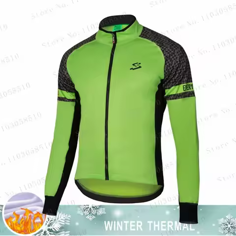 spiukful Men Winter Fleece Cycling Jersey Set Mountian Bike Clothes Wear Ropa Ciclismo Racing Equipo