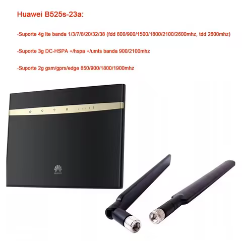 HUAWEI B525s-23a 300Mbps 4G LTE Advanced CAT6 Wireless AC 1000M LAN Wifi Router free 2pcs antenna