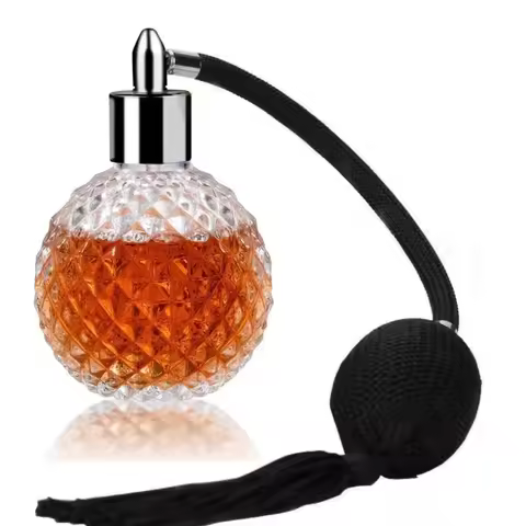 100ml Crystal Art Vintage Style Empty Refillable Perfume Atomizer Long Tassel Spray Bitter Bottle Wi