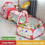 3 in 1 Portable kids Tent Toys Camping Tent Outdoor Play House with Crawling Tunnel Kids Ball Pool