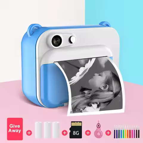 Children's Camera With Print Kids Instant Print Camera Digital Photo Camera Girl's Child Camera Vide