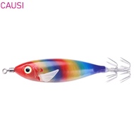 CAUSI Shrimp bait, 8CM-6G lead sinker wood shrimp lures, 2024 jigs hook Hook fishing tackle squid ho