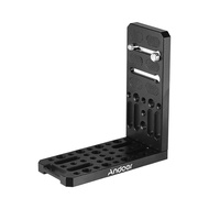 Andoer Universal Camera L-Shape Bracket Plate Holder 1/4 & 3/8 Inch Screw Mount Aluminium Alloy Brac
