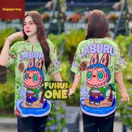 LABUBU T Shirt Baju Jersey New Trend Airport Model Day Children's and Adult Shirts: Microfiber Thail