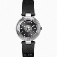 VERSUS VERSACE手錶，編號VV00358，36mm銀錶殼，深黑色錶帶款_廠商直送