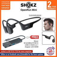 Shokz OPENRun MINI (formerly Aftershokz Aeropex MINI) Wireless Bone Conduction Headphones, Bundle Mazer M-UC2MULTI7001C