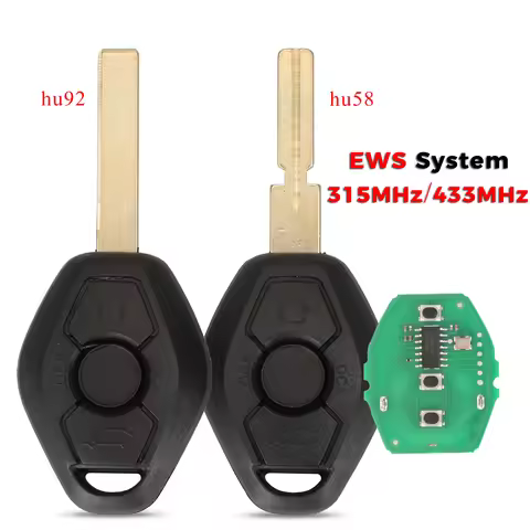 jingyuqin 3 Buttons EWS Sytem Remote Car Key 315/433MHz for BMW E38 E39 E46 X3 X5 Z3 Z4 1/3/5/7 Seri