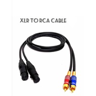 RCA to XLR Audio Cord - Dual RCA Male to XLR Female Connector (Ready Stock )