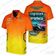 Aston Martin Racing Tees Fernando Alonso 14 3D Print Polo Shirt Outdoor Motorcycle Jersey Aramco Qui