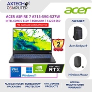 Acer Aspire 7 A715-59G-527W 15.6'' FHD 144Hz Gaming Laptop Black ( C5-210H, 8GB, 512GB SSD, RTX3050 