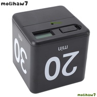 MOLIH Flip Timer, ABS Black Red Countdown Timer, Portable 15 20 30 60 Minute Preset Digital Display 