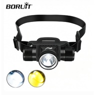 BORUiT HP900 LED Powerful Scuba Diving Headlamp 800LM IPX8 Waterproof Headlight