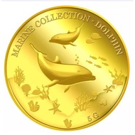 999.9 Pure Gold | 5g Dolphin Gold Medallion