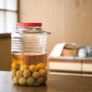 日本 ADERIA 手提式 復刻玻璃梅酒瓶 醃漬罐 附不銹鋼酒匙 4L