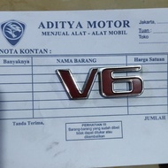 V6 brand logo emblem for Mitsubishi pajero sport
