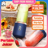 Bepo Portable Juicer 400ml Rechargeable USB Wireless Blender 6-Blade Mini Juice Ice Mixer Includes 2