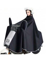 1件電動/摩托車/自行車雨衣,單人騎行雨衣,厚料長式騎衣,雨衣披風