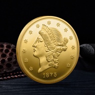 Patung Liberty Amerika Hadiah Koin Peringatan Elang Koin Emas Perak