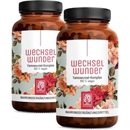WECHSELWUNDER-500mg Yam Essence with 340mg Red Clover, Valerian, Iron, Vitamin B9 and B12 High Dose 