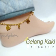 TITANIUM ANKLE BRACELET 18k gold color Apple anklet