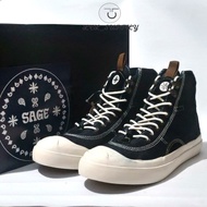 Sage Nomad Hi High Denim Shoes size 40 Navy Fullset Not COMPASS
