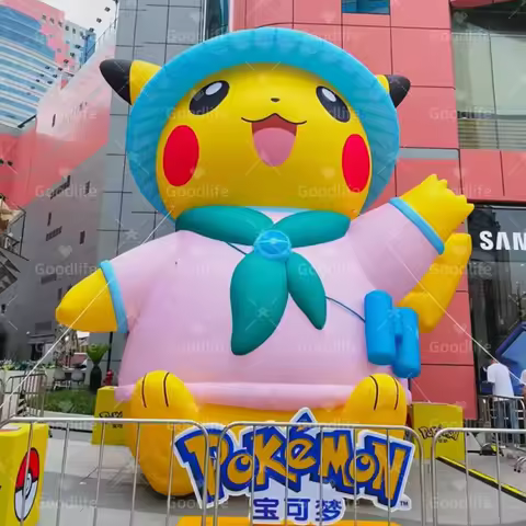 Outdoor Large Inflatable Pokemon Pikachu Cartoon Customize Advertising Inflatable Model For Event Pa