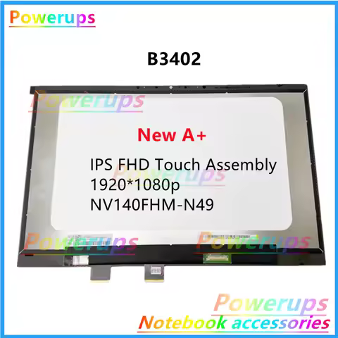 New A+ Laptop LCD/LED Screen/Display For ASUS ExpertBook B3 Flip B3402 B3402F NV140FHM-N49 FHD Touch
