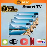 Televisyen Pintar DTac TV Smart 32inch/40inch/43inch/50inch Netflix Hdmi HD LED TV Android Murah