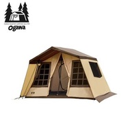 🇯🇵日本代購/直送🇯🇵『日本露營品牌Ogawa』Owner Lodge Type 52R 復古格紋窗戶屋型帳 (2252000080) 戶外露營豪華野營防風防UV防水團體家庭多人5人帳篷營帳