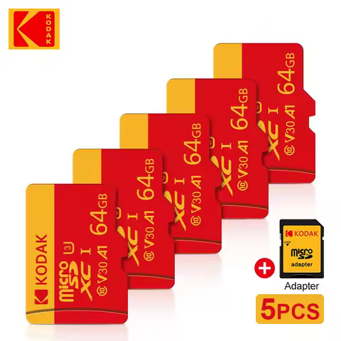 5pcs NEW KODAK Micro SD Memory Card 100MB/s Class10 U3 UHS-I 32GB 64GB 128GB TF Card 4K HD for Smart
