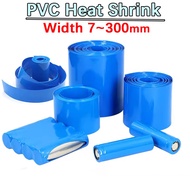 PVC Heat Shrink Tube Blue Shrink Insulated Shrink Tubing 18650 Battery Packs Cable Sleeve Width 7mm 