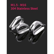 M1.5 - M16 304 Stainless Steel Thimbles Ring Clamp Triangular Chicken Heart Ring Cable Wire Rope Clamp Protective Sleeve Accessories