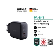 AUKEY PA-B4T หัวชาร์จเร็ว 45W OmniaII Series Dual Ports with GaNTech หัวชาร์จเร็ว 45W PD/PPS สำหรับ 