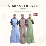 Gamis dewasa nibras terbaru pakaian wanita muslim nibras NBSH 002
