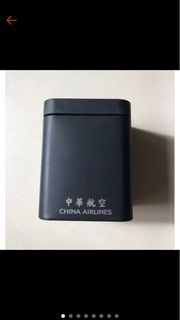 中華航空 華航 黑色 茶葉空罐 張協興茶行