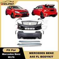 W176 Mercedes Benz A Class A180 A200 A250 AMG A45 Bodykit Front Bumper Side Skirt Rear Bumper