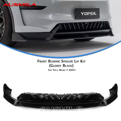 Front Bumper Lip Spoiler Splitter For Tesla Model Y Pro 2025-2026 YOFER