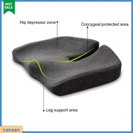 canaan|  Ergonomic Seat Cushion Comfortable Memory Foam Seat Cushion for Office Chair Back Hip Pain Relief Non-slip Support Pad for Home Office Soft Breathable Ergonomic Design