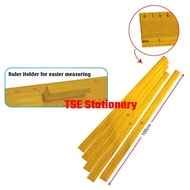 Wooden Ruler 39'/100cm/1 Meter with Handle Pembaris Kayu Panjang Tukang Jahit Tailoring Blackboard R