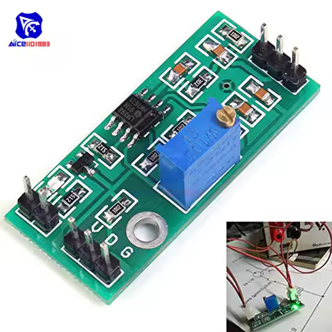 LM393 Voltage Comparator Module Signal Waveform High Low Level Load Drive Dual Channel Adjustable Po