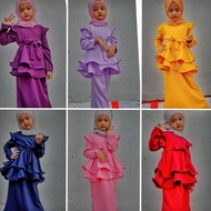 Ready stock👈Raya sell 2023 baju kurung kanak kanak size 2/12 year baju kurung secondadi pablum rubi 