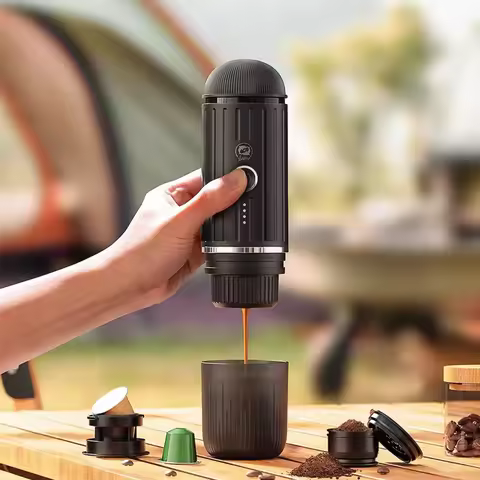 Portable Espresso Coffee Machine for Car & Home Automatic Italian Coffee Maker Fits Original illy Po